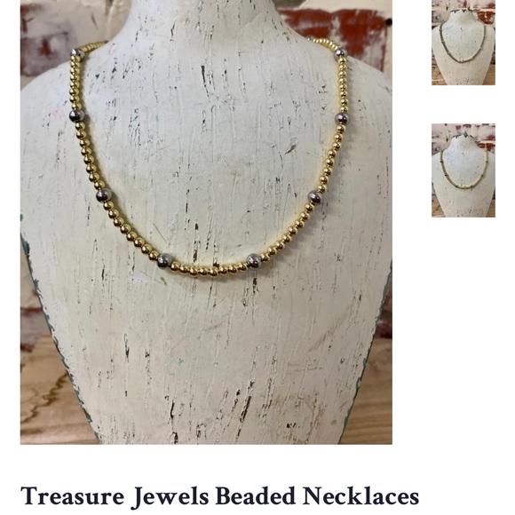 Treasure jewels mixed metal bead necklace - Picture 2 of 2